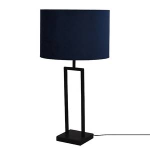 Tafellamp Veneto gepoedercoat staal / fluweel - 1 lichtbron - Blauw/zwart - 37 x 68 cm