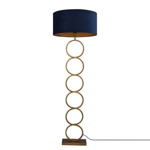 Lampadaire Capri Acier / Velours - 1 ampoule - Bleu / Doré