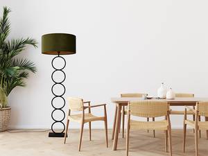 Lampadaire Capri I Acier / Velours - 1 ampoule - Vert / Noir