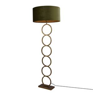 Lampadaire Capri Acier / Velours - 1 ampoule - Vert / Doré