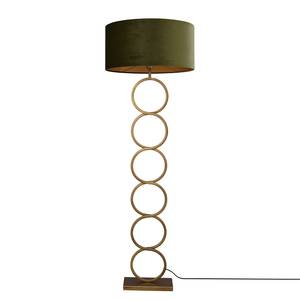 Lampadaire Capri Acier / Velours - 1 ampoule - Vert / Doré