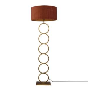 Lampadaire Capri Acier / Velours - 1 ampoule - Doré / Laiton