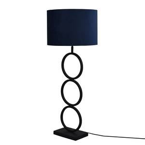 Lampe Capri Acier / Velours - 1 ampoule - Bleu / Noir - Hauteur : 92 cm