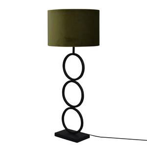 Lampe Capri Acier / Velours - 1 ampoule - Vert / Noir - Hauteur : 92 cm