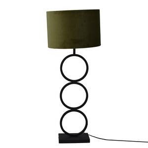 Lampe Capri Acier / Velours - 1 ampoule - Vert / Noir - Hauteur : 92 cm