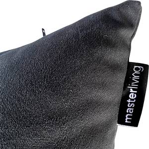 Coussin Artik Velours / Polyester - Noir - 50 x 50 cm