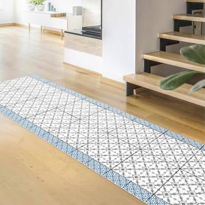 Tapis vinyle carrelage Soleil gris Vinyle / Polyester - 80 x 240 cm