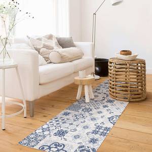 Tapis vinyle carrelage Agadir Vinyle / Polyester - Bleu - 30 x 90 cm