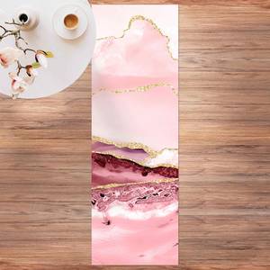Tapis en vinyle Montagne abstraite rose Vinyle / Polyester - 80 x 240 cm