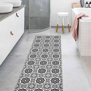 Tapis en vinyle carrelage Florale Vinyle / Polyester - 80 x 240 cm