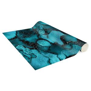 Vinyl vloerkleed Turquoise Druppels Vinyl/polyester - 80 x 240 cm