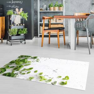 Tapis en vinyle Herbes sur bois shabby Vinyle / Polyester - 160 x 80 cm