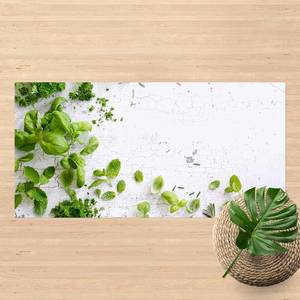 Tapis en vinyle Herbes sur bois shabby Vinyle / Polyester - 180 x 90 cm