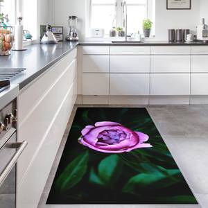 Tapis en vinyle Fleur de pivoine Vinyle / Polyester - 160 x 80 cm