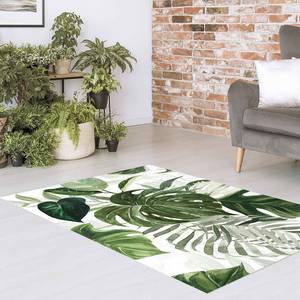 Tappeto Monstera acquarellata Vinile / Poliestere - 100 x 150 cm