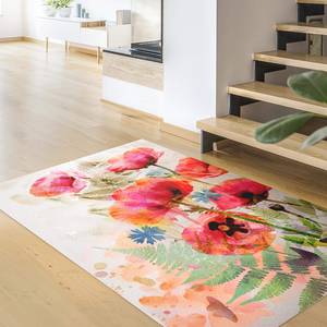 Tappeto Fiori acquarellati Vinile / Poliestere - 140 x 210 cm