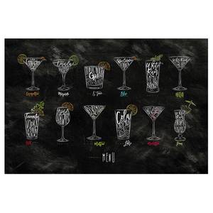 Tappeto Cocktail Menu Vinile / Poliestere - 120 x 80 cm