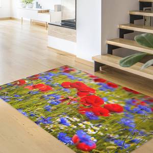 Tappeto Papaveri e fiori Vinile / Poliestere - 180 x 120 cm