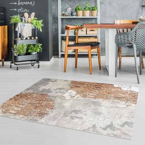 Tapis en vinyle Mur de briques shabby Vinyle / Polyester - 180 x 120 cm