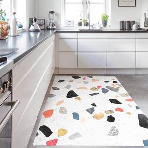 Tapis vinyle Terrazzo et pépites d’or Vinyle / Polyester - 135 x 180 cm