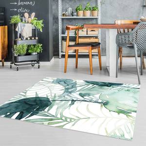 Tappeto Foglie tropicali acquarellate II Vinile / Poliestere - 120 x 160 cm