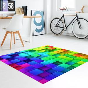 Vinyl vloerkleed 3D Kubus Vinyl/polyester - 140 x 140 cm