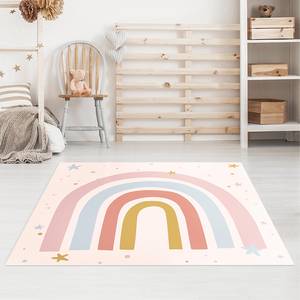 Vinylteppich Regenbogen mit Sternen Vinyl / Polyester - 60 x 60 cm