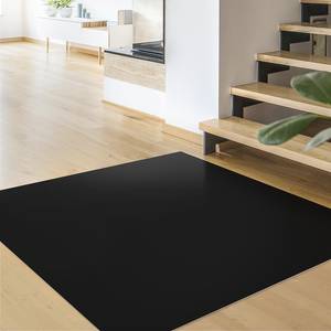 Tapis en vinyle Noir profond Vinyle / Polyester - 120 x 120 cm