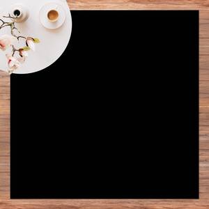 Tapis en vinyle Noir profond Vinyle / Polyester - 120 x 120 cm