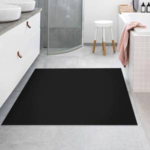 Tapis en vinyle Noir profond Vinyle / Polyester - 100 x 100 cm