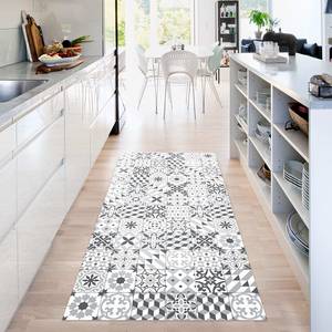 Vinyl vloerkleed Geometrische Tegels Vinyl/polyester - Grijs - 100 x 200 cm