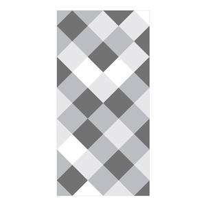 Tapis en vinyle Losanges gris et blancs Vinyle / Polyester - Gris - 100 x 200 cm