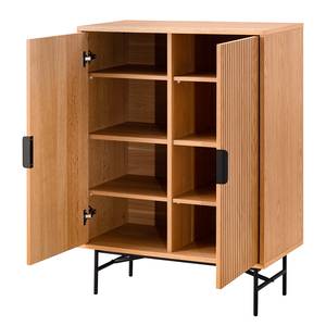 Buffet KNIVS 2 portes Plaqué bois véritable - Chêne