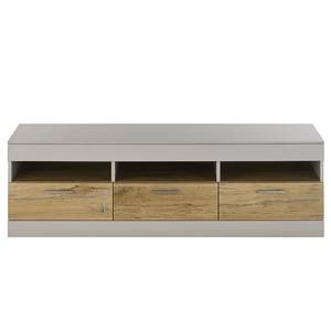 Tv-meubel Porsi mat grijs/tin-eikenhouten look - Breedte: 150 cm