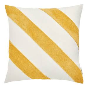 Kissenhülle Diagonal Baumwolle / Polyester - Gelb - 45 x 45 cm