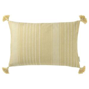 Housse de coussin Minimal Ethno Polyester / Lin - 40 x 60 cm - Jaune