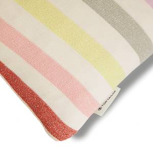 Housse de coussin Pastel Stripe Polyester / Lin / Coton - Multicolore - 45 x 45 cm