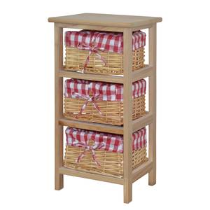 Open kast Harlev paulowniahout/wilg - Bruin/rood - Hoogte: 60 cm