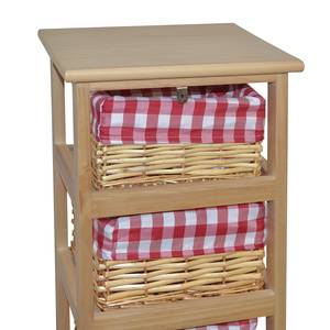 Open kast Harlev paulowniahout/wilg - Bruin/rood - Hoogte: 60 cm