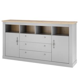 Enfilade Kryle - 200 cm Gris clair / Imitation chêne artisan