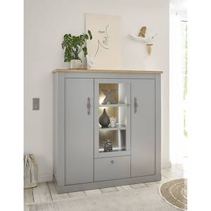 Credenza Kryle 140 cm Grigio chiaro / Effetto quercia Artisan