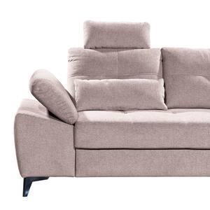 Ecksofa Afragola Microvelours Thala: Mauve - Longchair davorstehend rechts