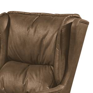 Oorfauteuil Manesa Microvezel Toini: Vintagebruin - Zonder hocker