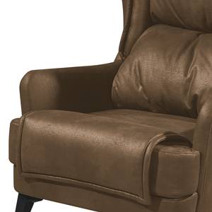 Oorfauteuil Manesa Microvezel Toini: Vintagebruin - Zonder hocker