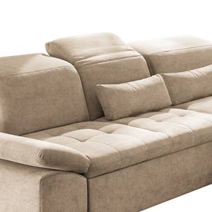 Ecksofa San Benito Microfaser Ranu: Sand - Longchair davorstehend rechts