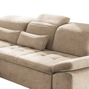 Ecksofa San Benito Microfaser Ranu: Sand - Longchair davorstehend links