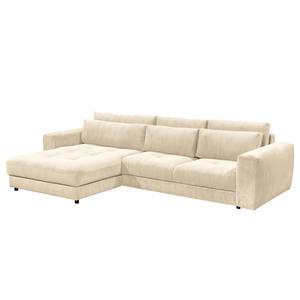 Ecksofa Joseli Cordstoff Zuri: Creme