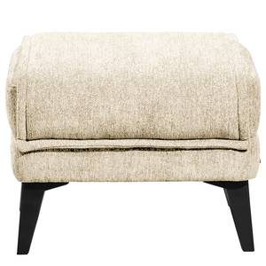 Ohrensessel Manesa Bouclé Stoff Raya: Creme - Mit Hocker