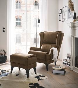 Oorfauteuil Manesa Microvezel Toini: Vintagebruin - Met hocker