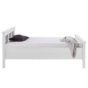 Massief houten bed Lysbro massief grenenhout - Wit grenenhout/grijs grenenhout - 140 x 200cm